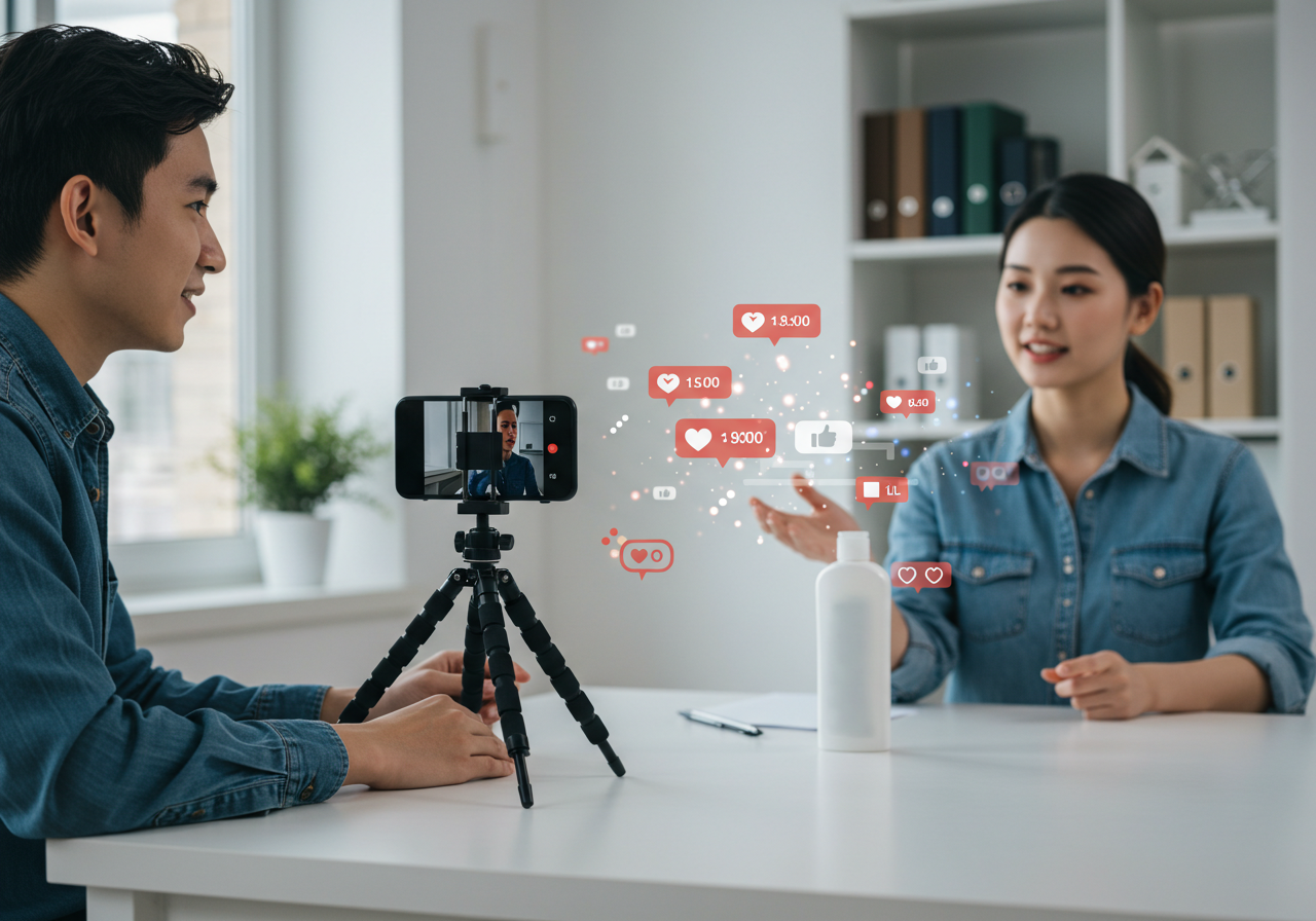 Social media engagement and content creation